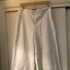Ralph Lauren White Wide Leg Cropped Pants